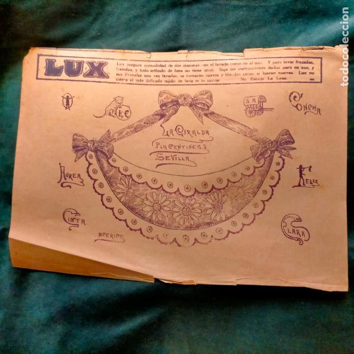 Collectionnisme: MANUALIDADES LABORES PATRON LAMINA ANTIGUA DE BORDADOS A&Ntilde;OS 1900 1925 REVISTA LA GIRALALDA SEVILLA