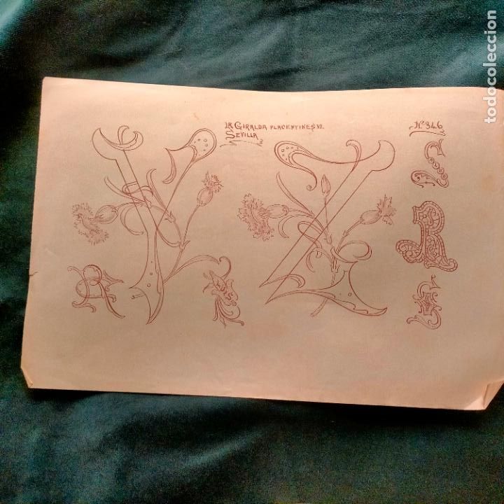 Collectionnisme: MANUALIDADES LABORES PATRON LAMINA ANTIGUA DE BORDADOS A&Ntilde;OS 1900 1925 REVISTA LA GIRALALDA SEVILLA