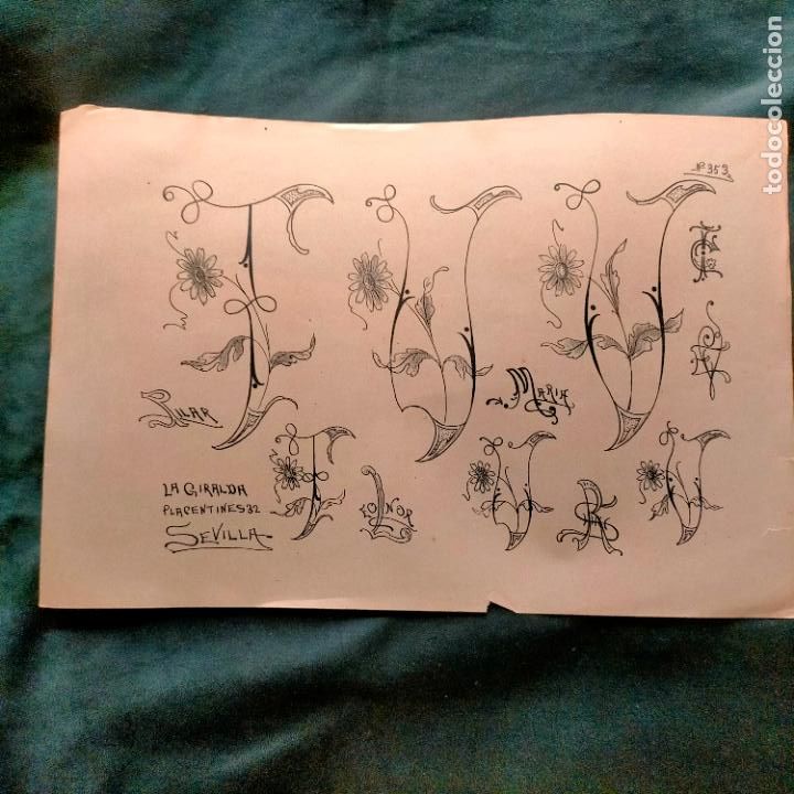 Sammelleidenschaft Papier: MANUALIDADES LABORES PATRON LAMINA ANTIGUA DE BORDADOS A&Ntilde;OS 1900 1925 REVISTA LA GIRALALDA SEVILLA