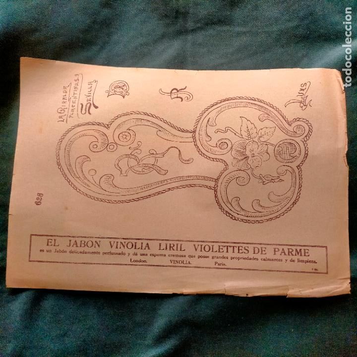 Sammelleidenschaft Papier: MANUALIDADES LABORES PATRON LAMINA ANTIGUA DE BORDADOS A&Ntilde;OS 1900 1925 REVISTA LA GIRALALDA SEVILLA