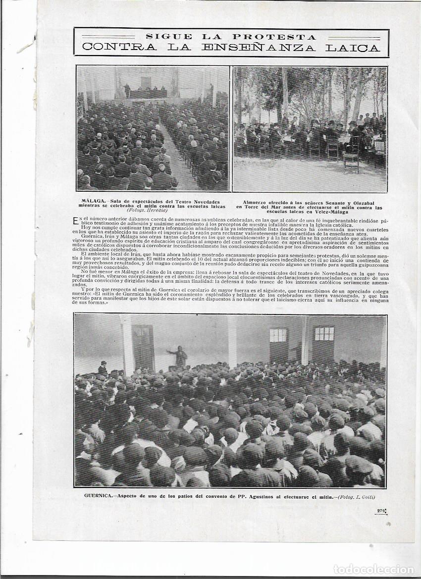 Colecionismo: A&Ntilde;O 1910 RECORTE PRENSA MALAGA MITIN PROTESTA CONTRA ENSE&Ntilde;AZA ESCUELA LAICA TEATRO NOVEDADES