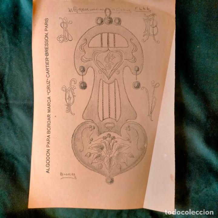 Colecionismo: MANUALIDADES LABORES PATRON LAMINA ANTIGUA DE BORDADOS A&Ntilde;OS 1900 1925 REVISTA LA GIRALDA SEVILLA