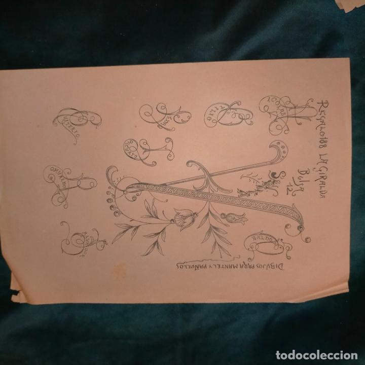 Collectionnisme: MANUALIDADES LABORES PATRON LAMINA ANTIGUA DE BORDADOS A&Ntilde;OS 1900 1925 REVISTA LA GIRALDA SEVILLA