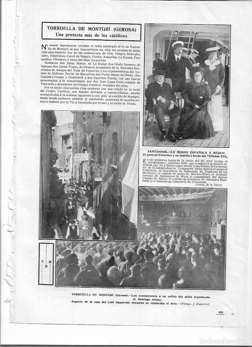 Collecting paper: A&Ntilde;O 1910 RECORTE PRENSA TORROELLA DE MONTGRI GIRONA MITIN CONTRA ENSE&Ntilde;ANZA LAICA CAFE IMPERIAL