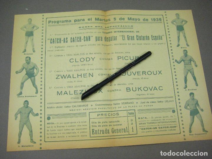 Coleccionismo: PROGRAMA DE BOXEO CATCH AS CATCH CAN. VALENCIA 1936 - Foto 2