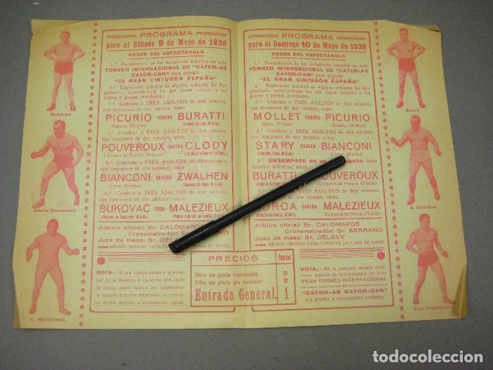 Coleccionismo: PROGRAMA DE BOXEO CATCH AS CATCH CAN. VALENCIA 1936 - Foto 2