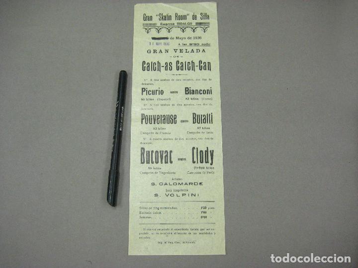 Coleccionismo: PROGRAMA DE SKATING ROOM DE SILLA DE VALENCIA 1936 - Foto 1