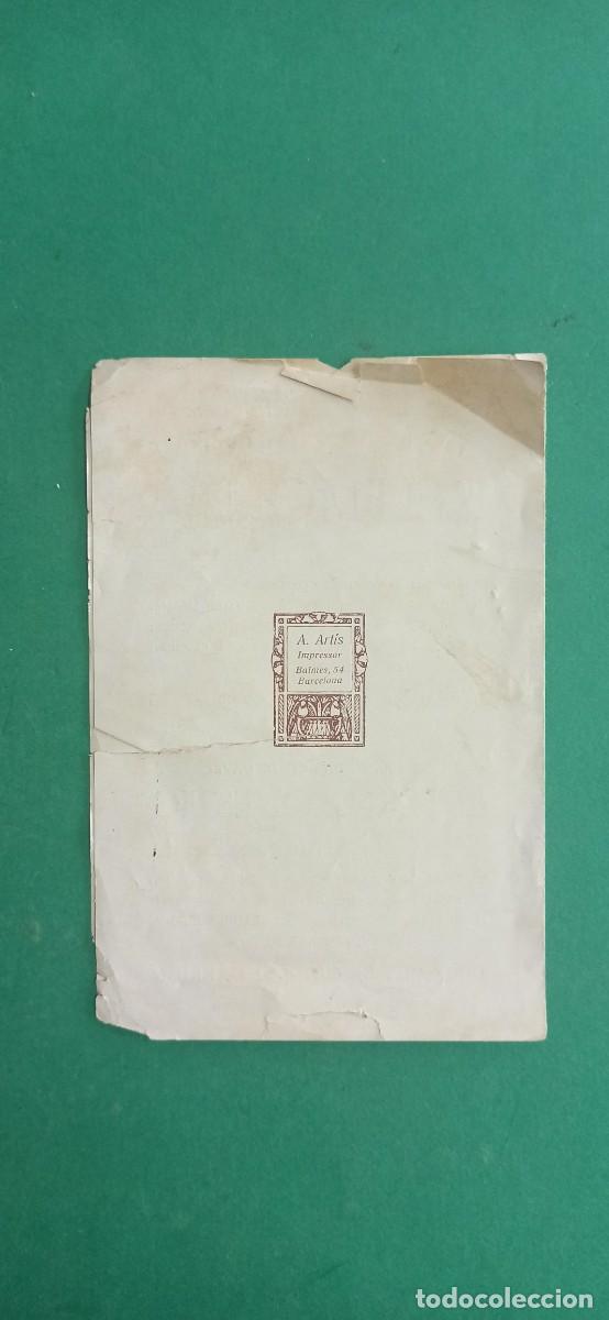 Coleccionismo: Antiguo programa Funci&oacute; dHonor dedicada a Pius Davi. Ateneu Obrer. 1913. - Foto 2