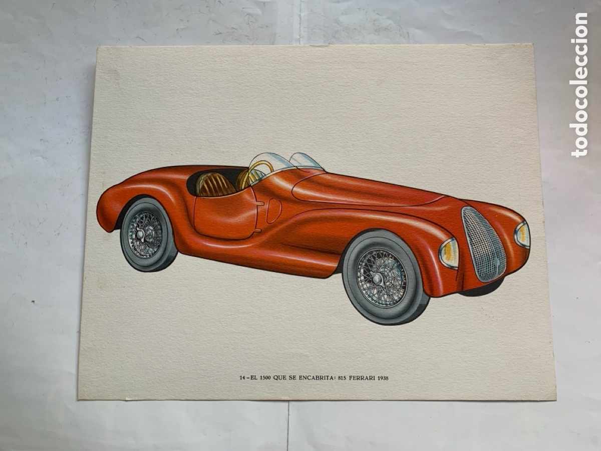 Coleccionismo: HISTORIA DEL AUTOM&Oacute;VIL. LOS 1500 EUROPEOS. 815 FERRARI 1938. ASCORBAMINA, PUBLICIDAD.