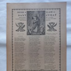 Coleccionismo: GOIGS A LA LLAOR DE SANT CUGAT. 1934