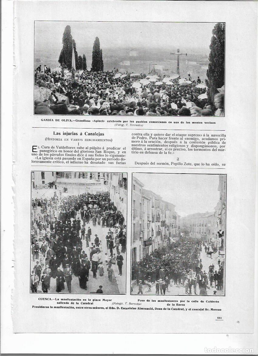 Colecionismo: A&Ntilde;O 1910 RECORTE PRENSA GANDIA DE OLIVA GRANDIOSO APLECH APLEC