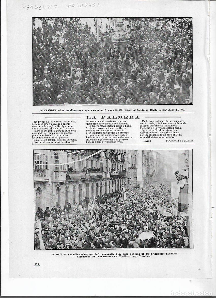 Colecionismo: A&Ntilde;O 1910 RECORTE PRENSA VITORIA MANIFESTACION CONTRA ENSE&Ntilde;ANZA LAICA ?