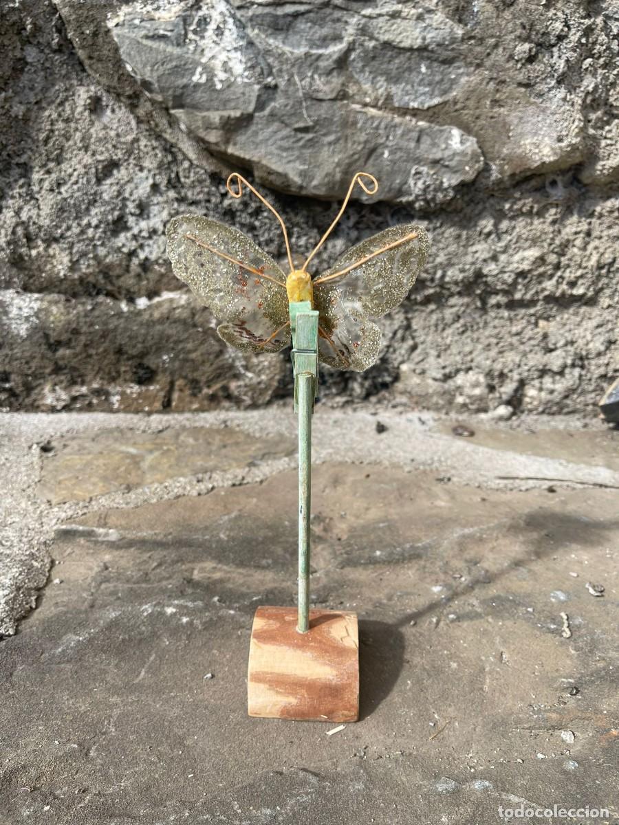 Coleccionismo: PINZA MARIPOSA MADERA - Foto 4