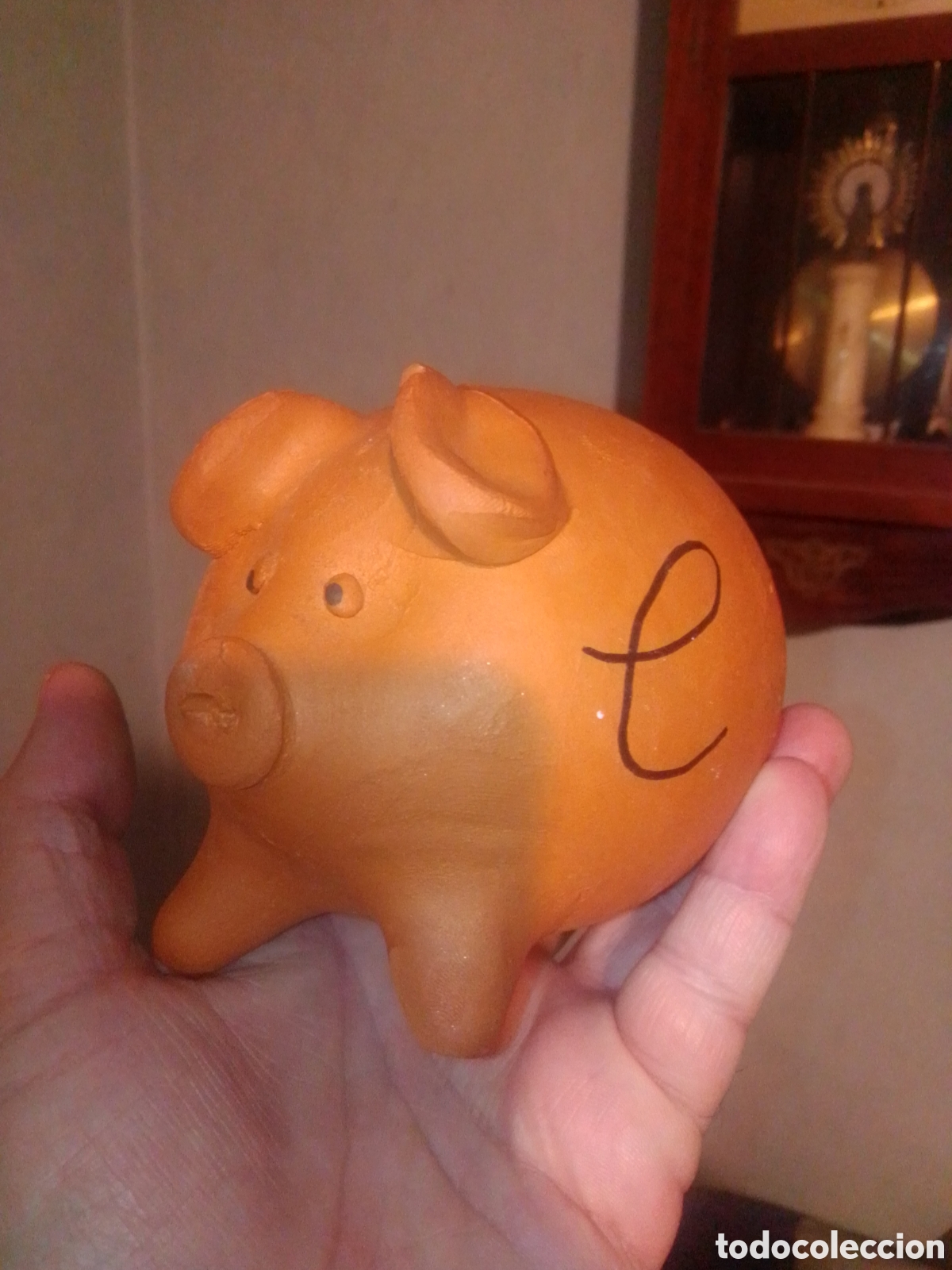 Coleccionismo: Hucha cerdito arcilla - Foto 1