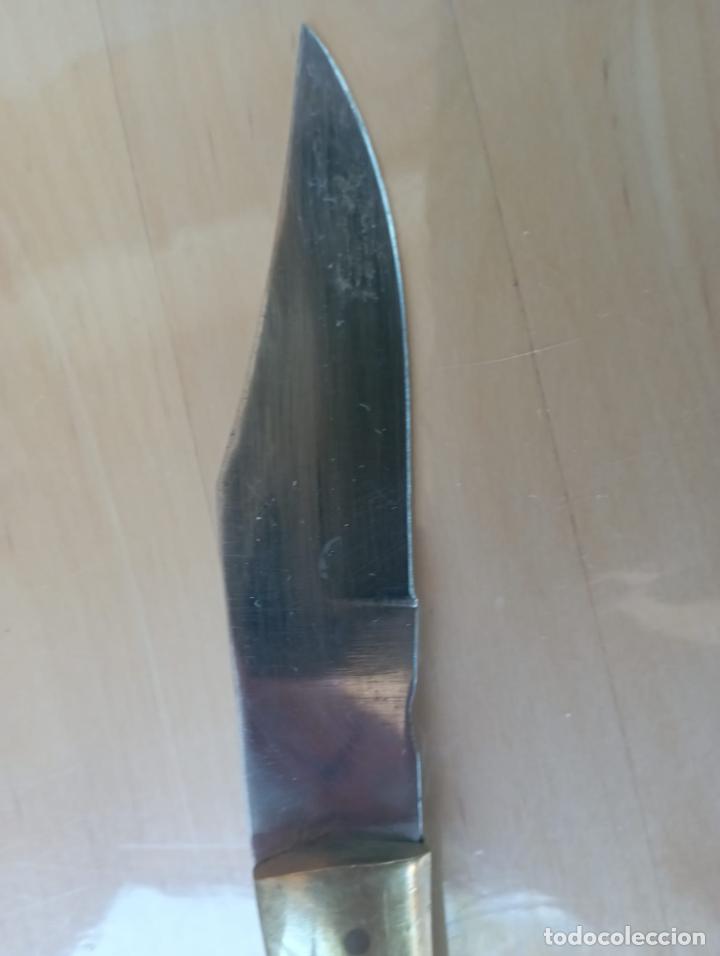 Coleccionismo: NAVAJA MANGO DE MADERA Y BRONCE. - Foto 3