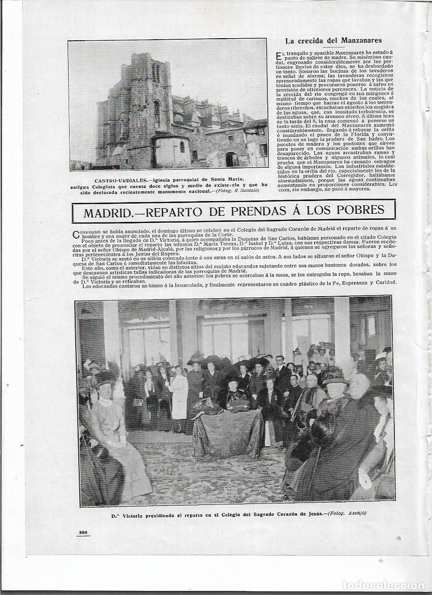 Coleccionismo: A&Ntilde;O 1910 RECORTE PRENSA CASTRO URDIALES IGLESIA SANTA MARIA COLEGIATA DECLARADA MONUMENTO NACIONAL