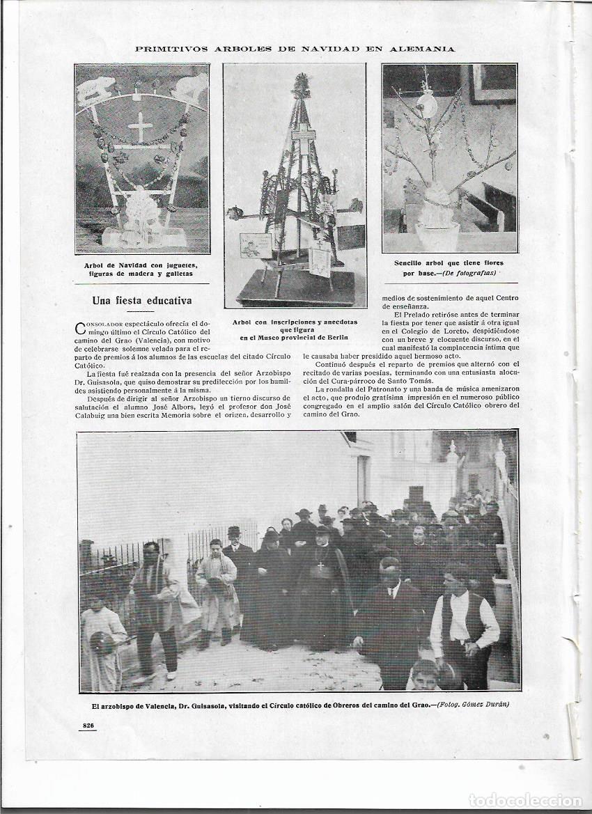 Coleccionismo: A&Ntilde;O 1910 RECORTE PRENSA CIRCULO CATOLICO DEL CAMINO DEL GRAO VISITA ARZOBISPO DE VALENCIA GUISASOLA