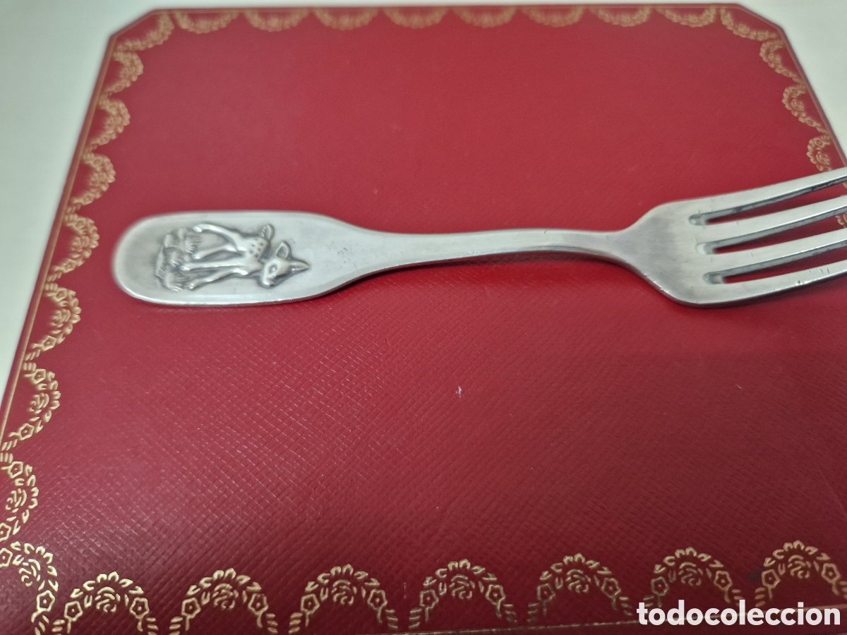Coleccionismo: TENEDOR DE NI&Ntilde;O EN PLATA DE LEY - Foto 2