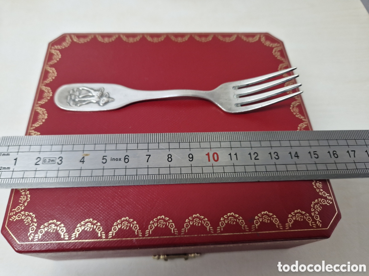 Coleccionismo: TENEDOR DE NI&Ntilde;O EN PLATA DE LEY - Foto 6