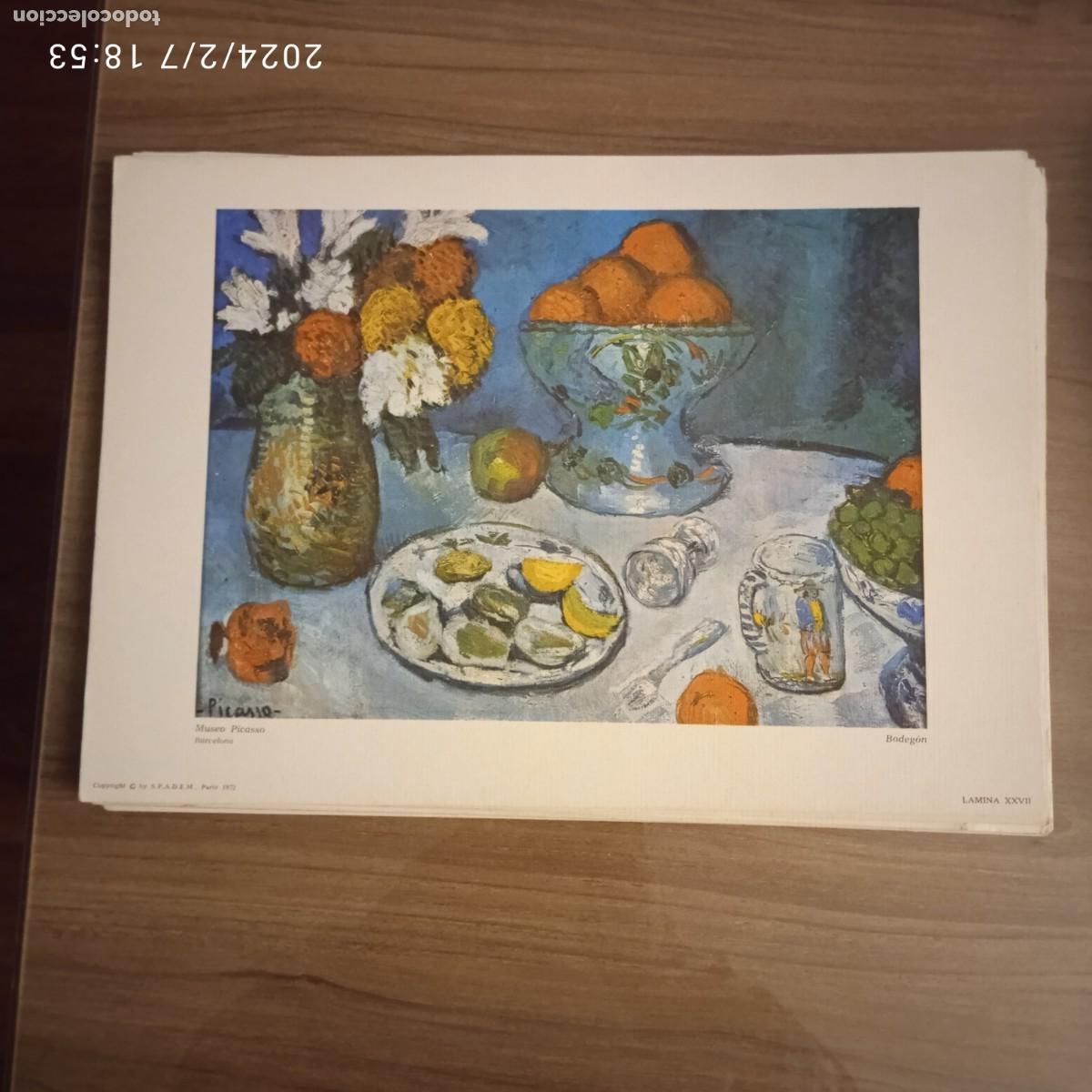 Coleccionismo: L&aacute;mina pintura del Museo Picasso, de Barcelona.24x34 CMS. Bodeg&oacute;n