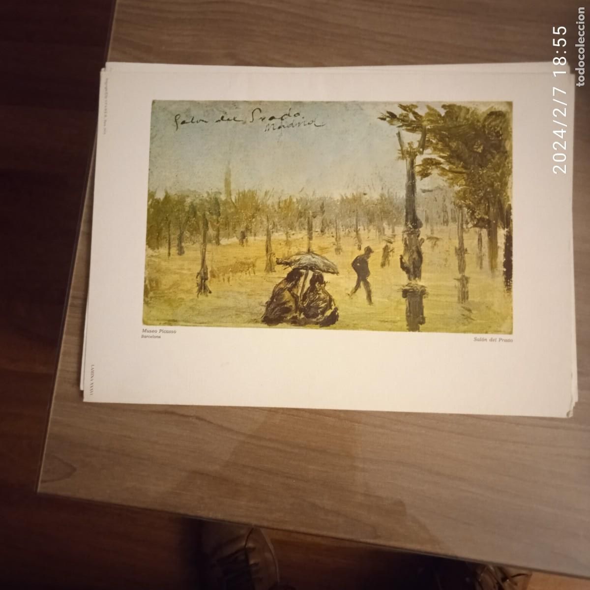Coleccionismo: L&aacute;mina pintura del Museo Picasso, de Barcelona.24x34 CMS.Salon del Prado
