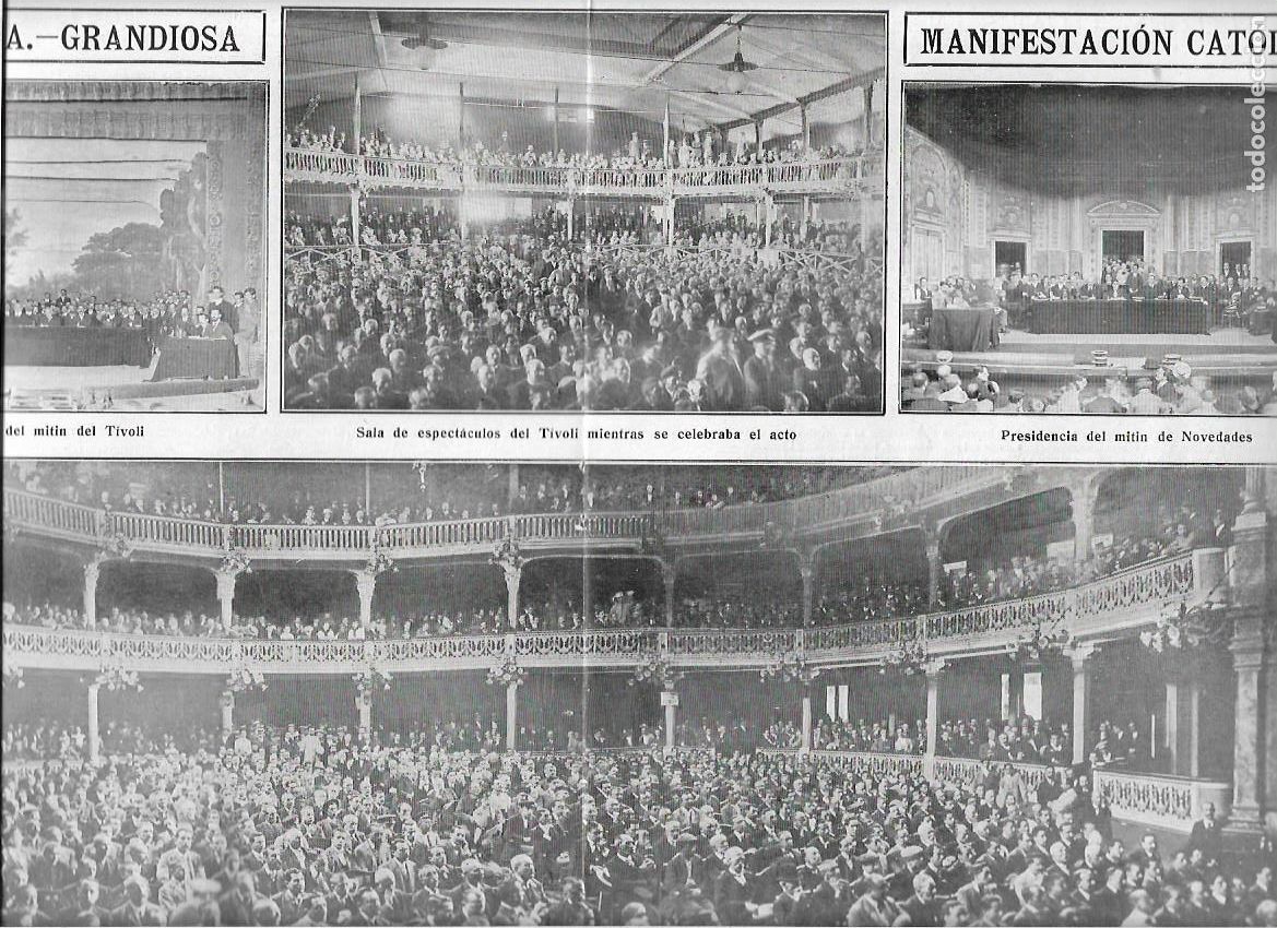 Colecionismo: A&Ntilde;O 1910 RECORTE PRENSA BARCELONA TEATRO TIVOLI NOVEDADES GRAN MANIFESTACION CATOLICA PROTESTA