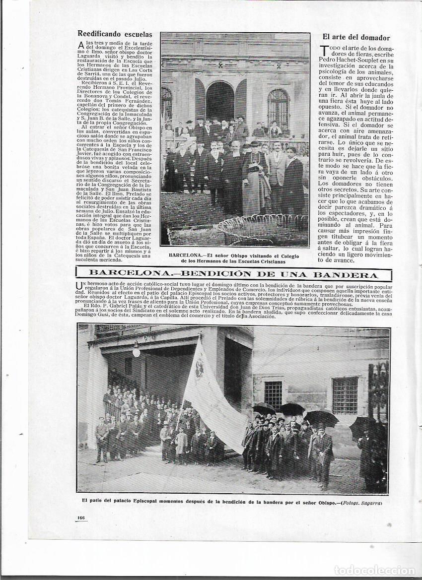 Colecionismo: A&Ntilde;O 1910 RECORTE PRENSA BARCELONA BENDICION BANDERA UNION DE COMERCIANTES DEPENDIENTES COMERCIO