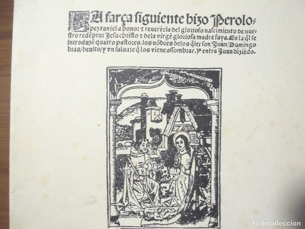 Coleccionismo: Coplas Villancicos: La farsa siguiente hizo..., facs&iacute;mil 195? Antonio P&eacute;rez y G&oacute;mez