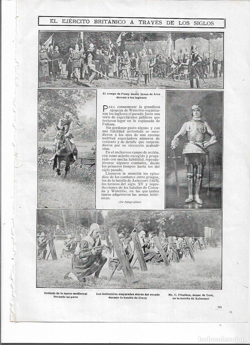 Collectionnisme: &Ntilde;O 1910 RECORTE PRENSA HISTORIA EJERCITO BRITANICO A TRAVES DE LOS SIGLOS SOLDADOS BALLESTEROS