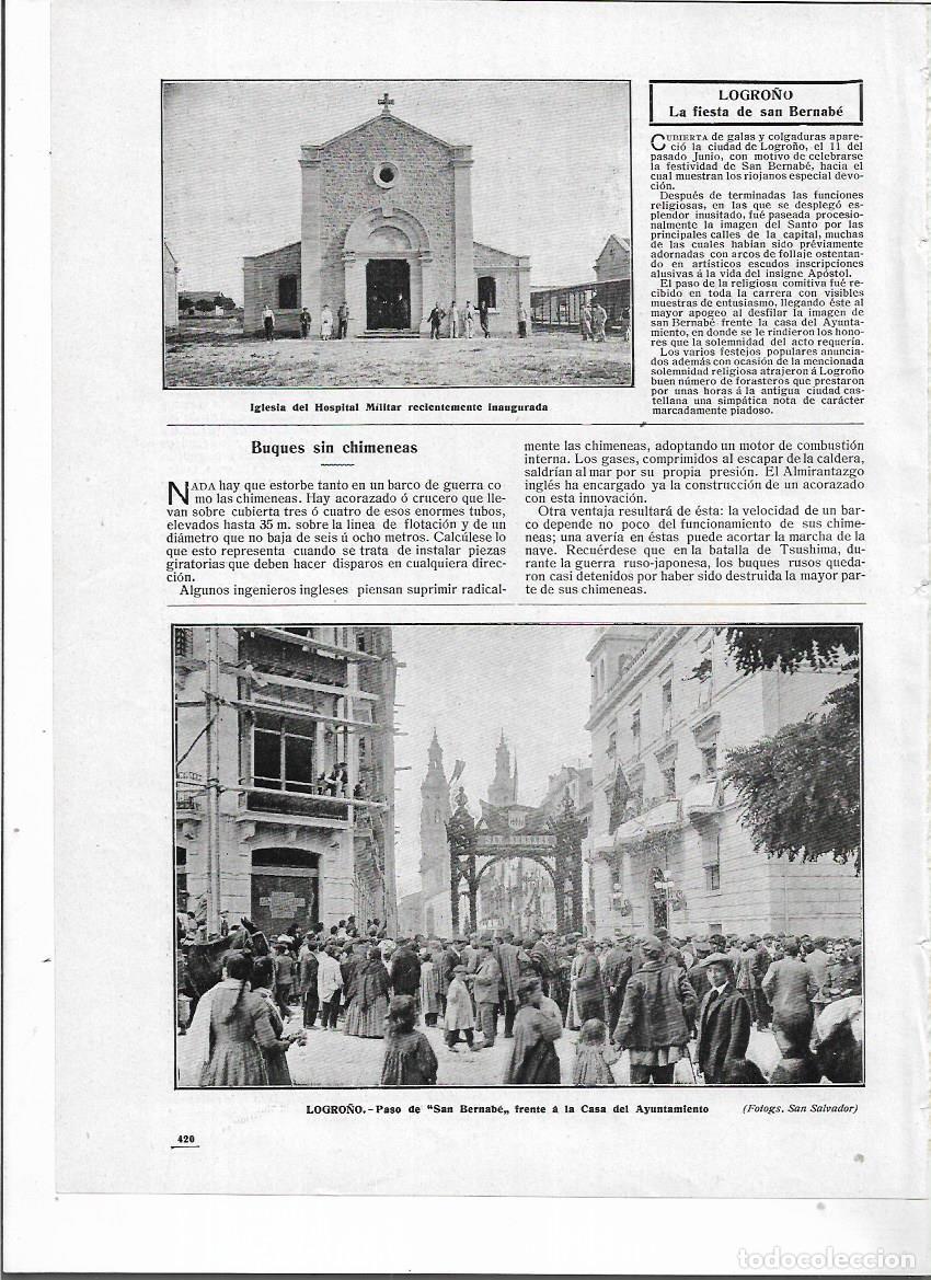 Collectionnisme: A&Ntilde;O 1910 RECORTE PRENSA LOGRO&Ntilde;O FIESTA SAN BERNABE PROCESION PASO SAN BERNABE FRENTE AYUNTAMIENTO