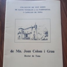 Coleccionismo: TONA. COL.LECCIÓ DE VINT GOIGS DE JOAN COLOM.