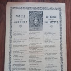 Coleccionismo: GOIGS/COBLES NTRA SENYORA DEL MUNTS.