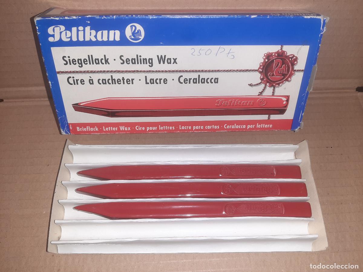 Coleccionismo: CAJA ESCOLAR DE PELIKAN CON 3 BARRAS DE LACRE * NUEVAS *