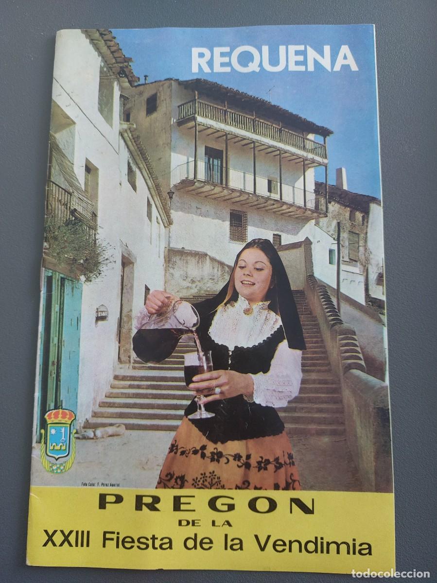 Coleccionismo: Preg&oacute;n de la XXIII Fiesta de la Vendimia - Requena - 1970