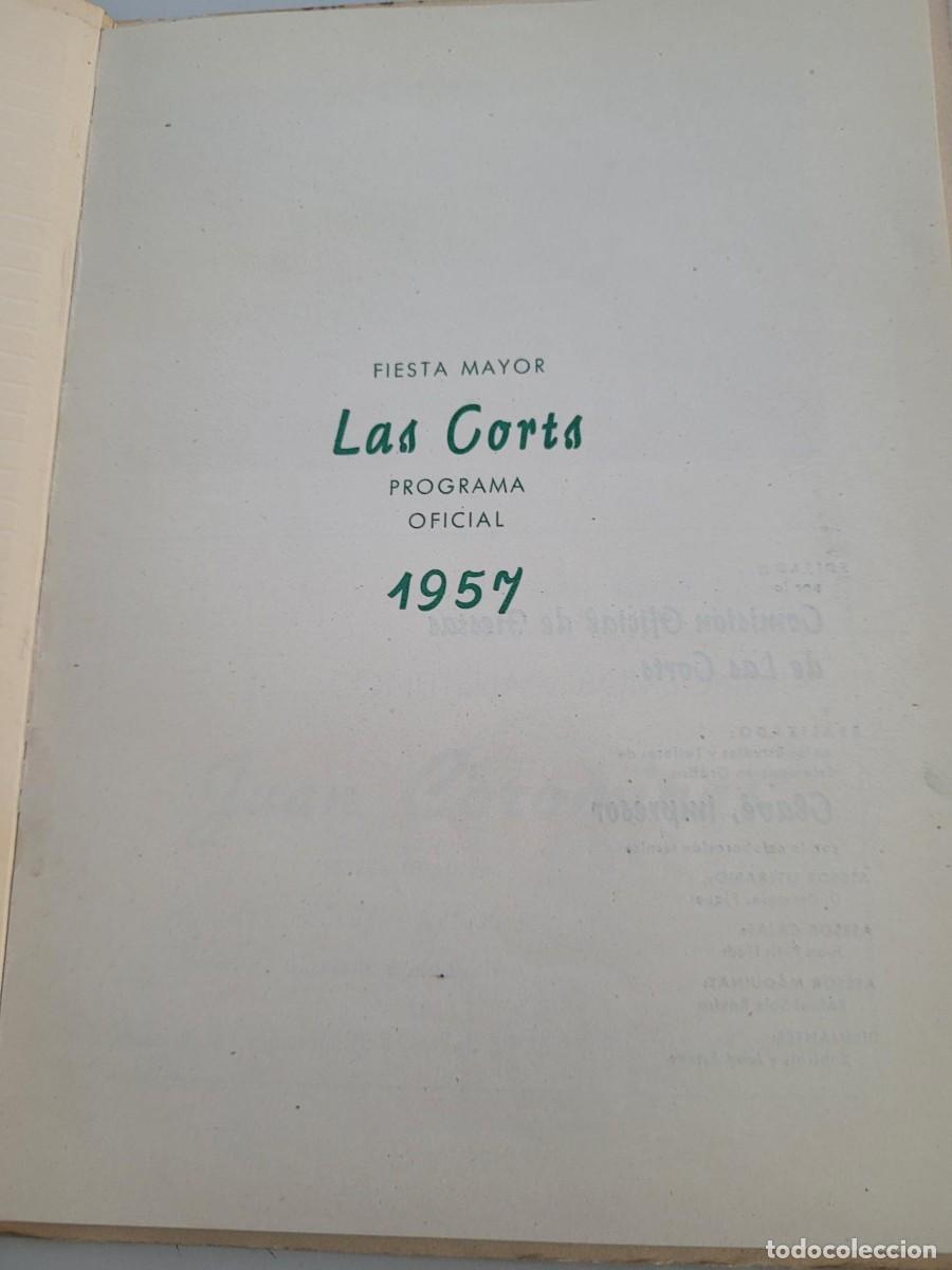 Coleccionismo: Programa Festa Mayor Les Corts 1957 - Foto 2