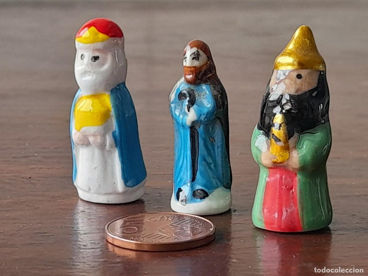 Collezionismo: Tres reyes magos en miniatura Melchor Gaspar y Baltasar