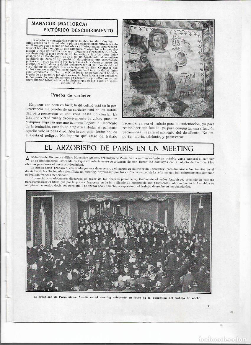 Coleccionismo: A&Ntilde;O 1910 RECORTE PRENSA MANACOR MALLORCA DESCUBRIMIENTO PINTURA NI&Ntilde;O JESUS FRESCO S XIV IGLESIA