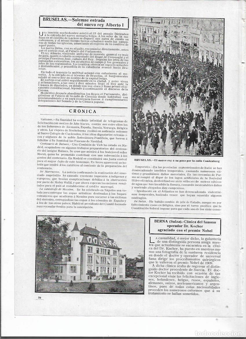 Coleccionismo: A&Ntilde;O 1910 RECORTE PRENSA BERNA SUIZA MEDICINA CLINICA DOCTOR KOCHER PREMIO NOBEL