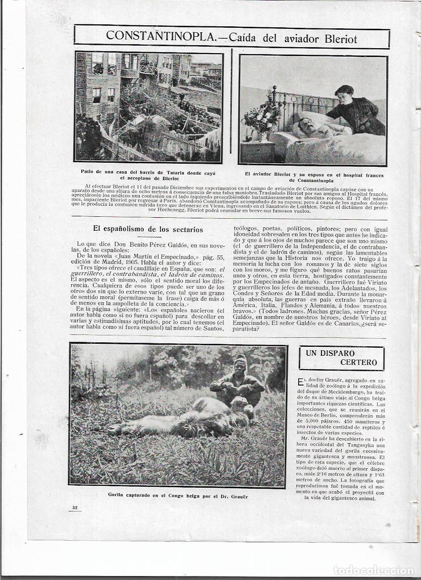 Coleccionismo: A&Ntilde;O 1910 RECORTE PRENSA CONSTANTINOPLA ACCIDENTE AVIACION CAIDA AVIADOR BLERIOT HOSPITAL