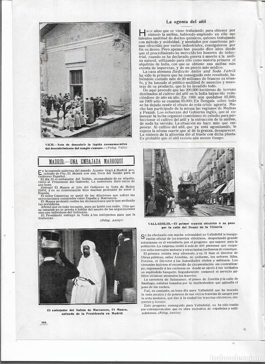 Coleccionismo: A&Ntilde;O 1910 RECORTE PRENSA VALLADOLID PRIMER TRANVIA ELECTRICO A SU PASO CALLE DUQUE DE LA VICTORIA