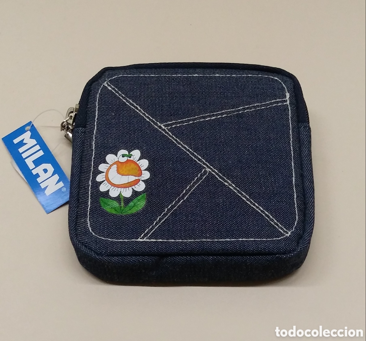 Coleccionismo: Monedero tejano rectangular con dibujo margarita - Foto 1