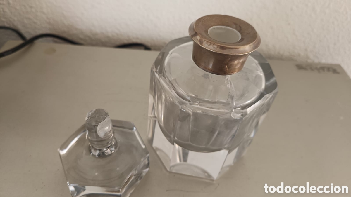Coleccionismo: Antiguo perfumero de cristal - Foto 2