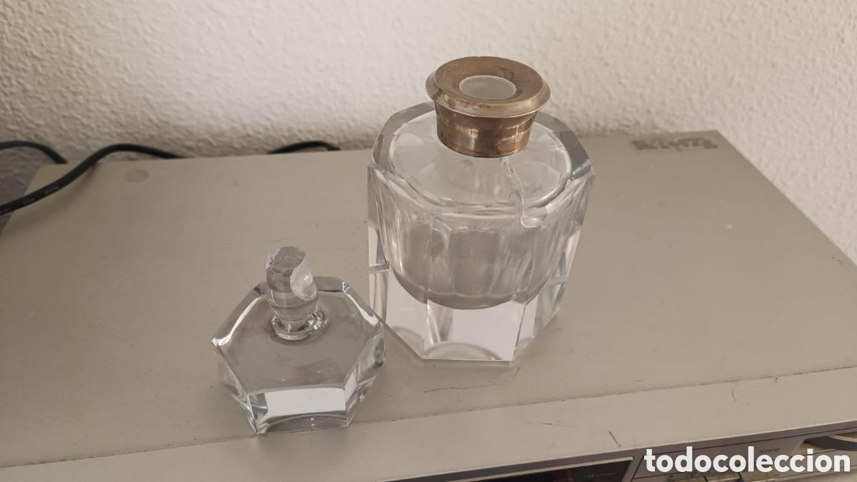 Coleccionismo: Antiguo perfumero de cristal - Foto 5