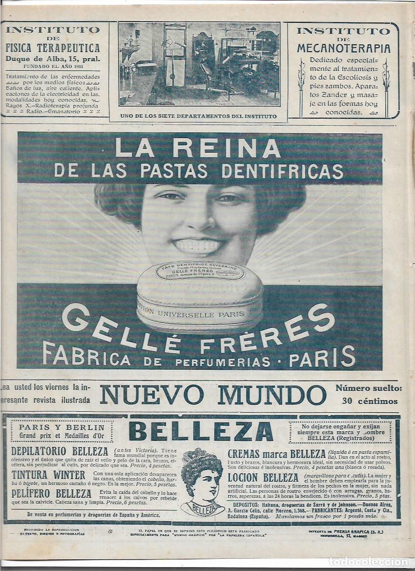 Collectionnisme: A&Ntilde;O 1916 RECORTE PRENSA PUBLICIDAD INSITITUTO FISICA TERAPEUTICA MECANOTERAPIA MADRID RADIOLOGIA