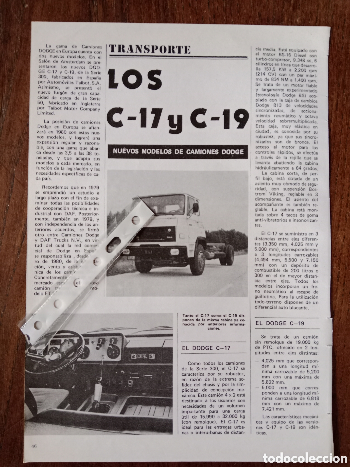 Coleccionismo: Reportaje cami&oacute;n Dodge C 17 C 20 de 1977