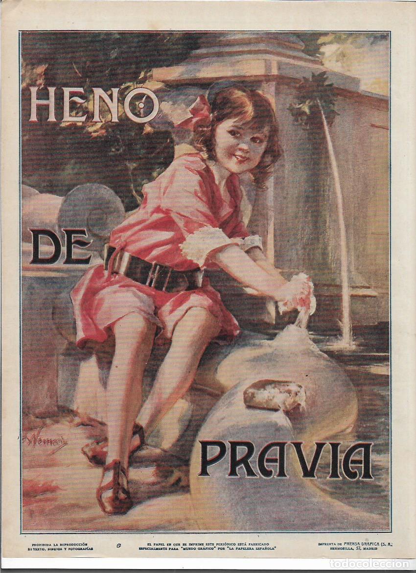 Colecionismo: A&Ntilde;O 1916 RECORTE PRENSA PUBLICIDAD JABON HENO DE PRAVIA PAPEL FABRICADO EN LA PAPELERA ESPA&Ntilde;OLA