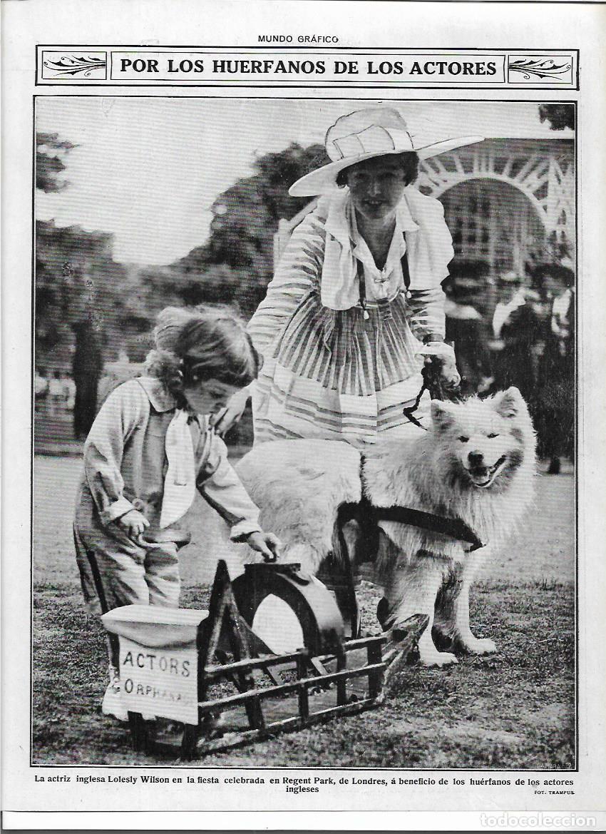 Colecionismo: A&Ntilde;O 1916 RECORTE PRENSA ACTRIZ LOLESLY WILSON FIESTA A BENEFICIO HUERFANOS ACTORES INGLESES LONDRES