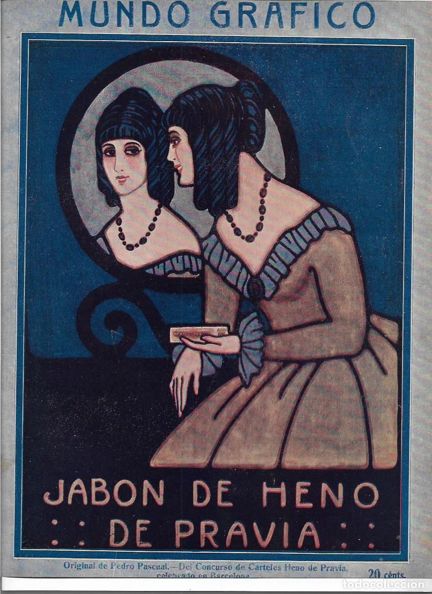 Collecting paper: A&Ntilde;O 1916 RECORTE PRENSA CONCURSO CARTELES JABON HENO DE PRAVIA DIBUJO PINTURA PEDRO PASCUAL