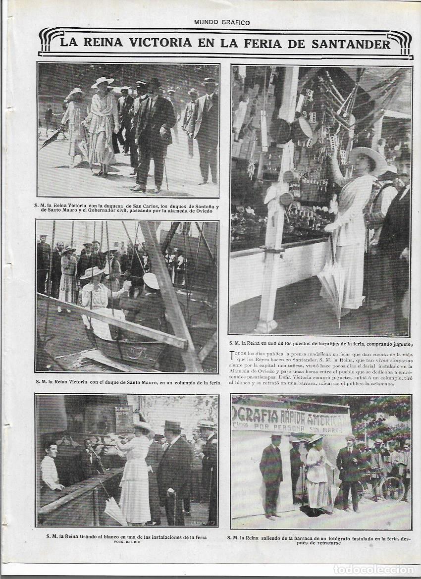 Coleccionismo: A&Ntilde;O 1916 RECORTE PRENSA REINA VICTORIA EN FERIA DE SANTANDER BARRACA FOTOGRAFO FOTOGRAFIA RAPIDA