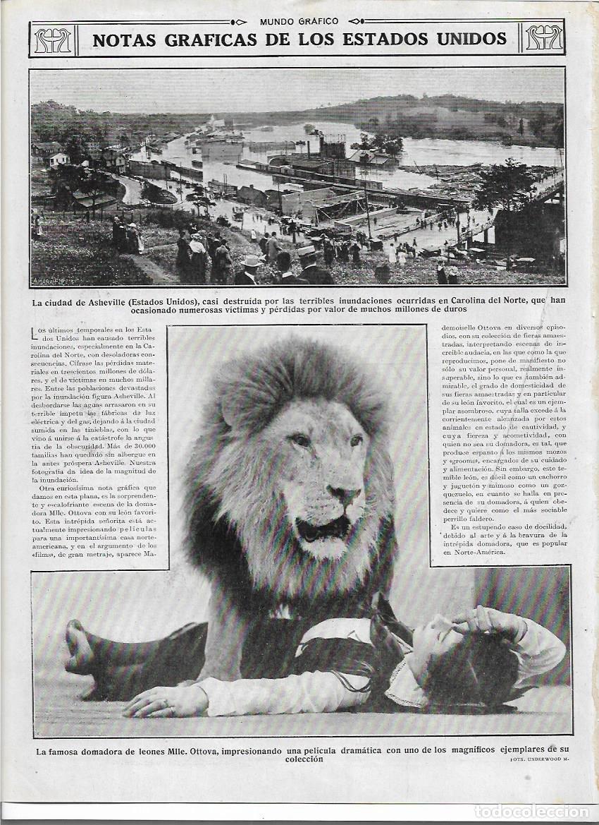 Coleccionismo: A&Ntilde;O 1916 RECORTE PRENSA MLLE OTTOVA DOMADORA DE LEONES ACTUACION EN UNA PELICULA CON UN BONITO LEON